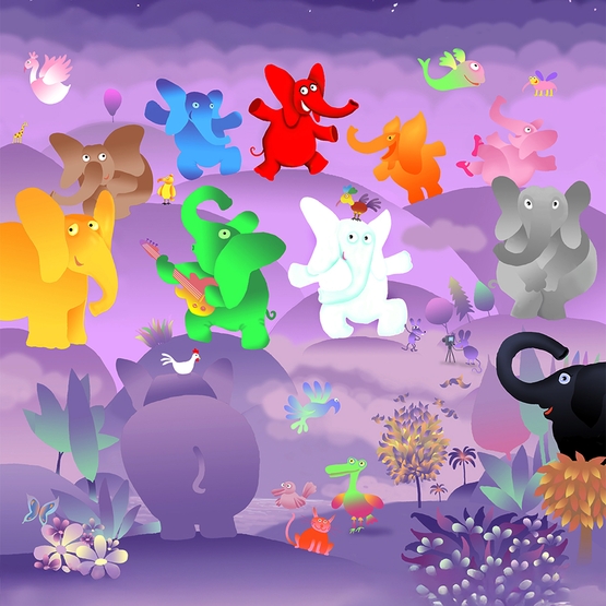 תמונת מופע: פילים בכל הצבעים